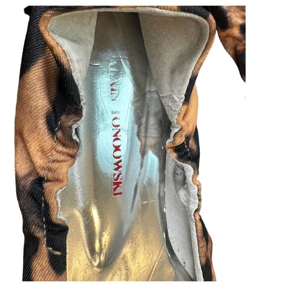 Alain Tondowski Paris Animal Print Skull Flats Slip On Women's Size EU 37 US 6.5 - Picture 10 of 10